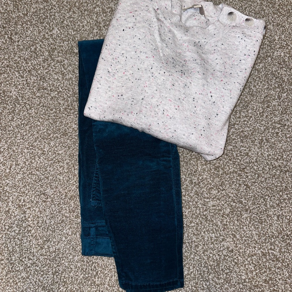 Ann Taylor Teal Corduroy/Velvet Trousers - Picture 8 of 8